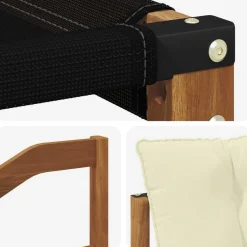 vidaXL Conjuntos De Muebles-Conjunto de sofás de exterior con cojín 8 pcs