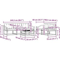 vidaXL Conjuntos De Muebles-Conjunto de sofás de exterior con cojín 6 pcs