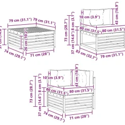 vidaXL Conjuntos De Muebles-Conjunto de sofás de exterior con cojín 9 pcs