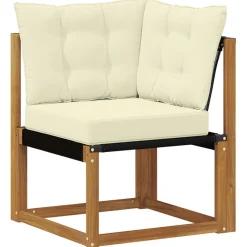 vidaXL Conjunto de sofás de exterior con cojín 9 pcs Natural y crema Hot
