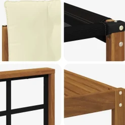 vidaXL Conjunto de sofás de exterior con cojín 9 pcs Natural y crema Hot