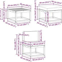 vidaXL Conjuntos De Muebles-Conjunto de sofás de exterior 6 pcs Gris Natural y Claro