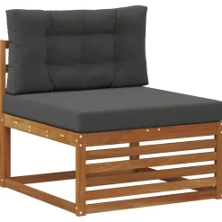 vidaXL Conjunto de sofás de exterior 6 pcs Natural y antracita Discount