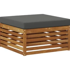 vidaXL Conjunto de sofás de exterior 6 pcs Natural y antracita Discount