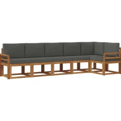 vidaXL Conjuntos De Muebles-Conjunto de sofás de exterior 6 pcs