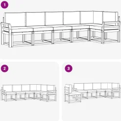 vidaXL Conjuntos De Muebles-Conjunto de sofás de exterior 6 pcs