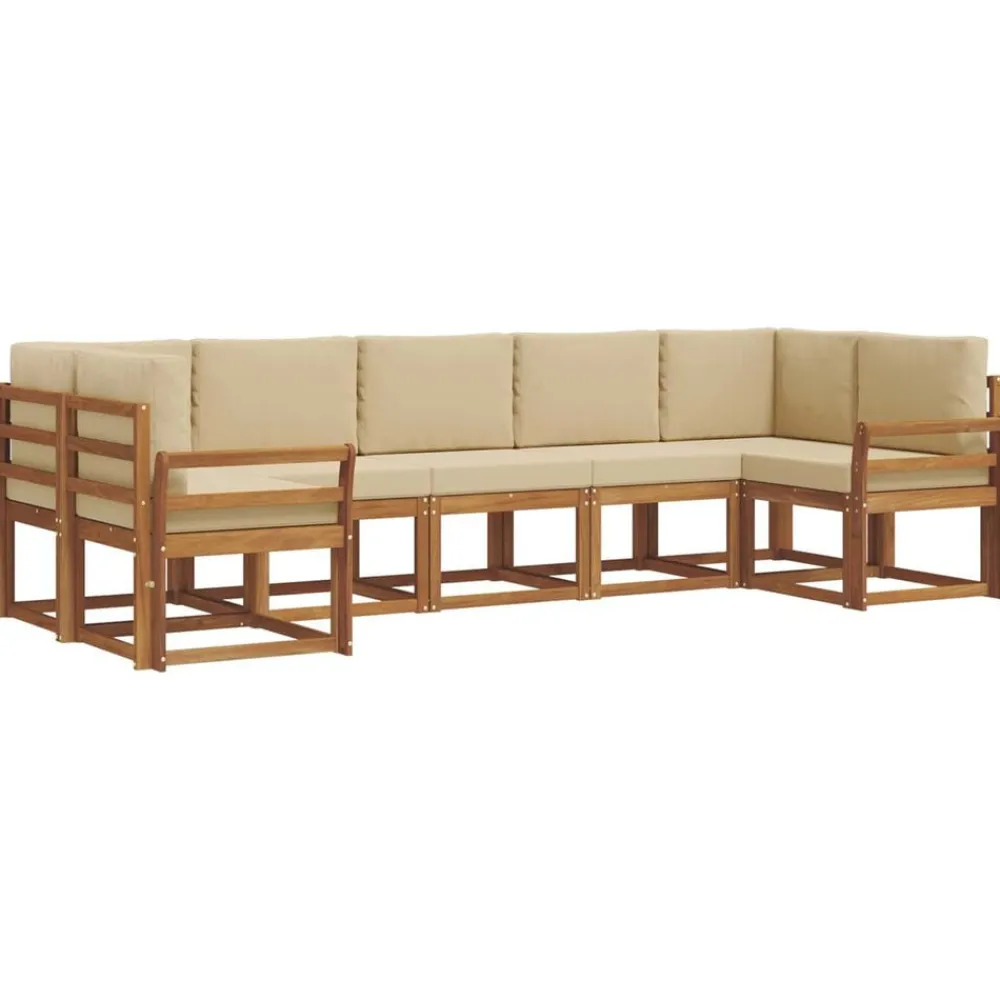 vidaXL Conjuntos De Muebles-Conjunto de sofás de exterior con cojín 7 pcs