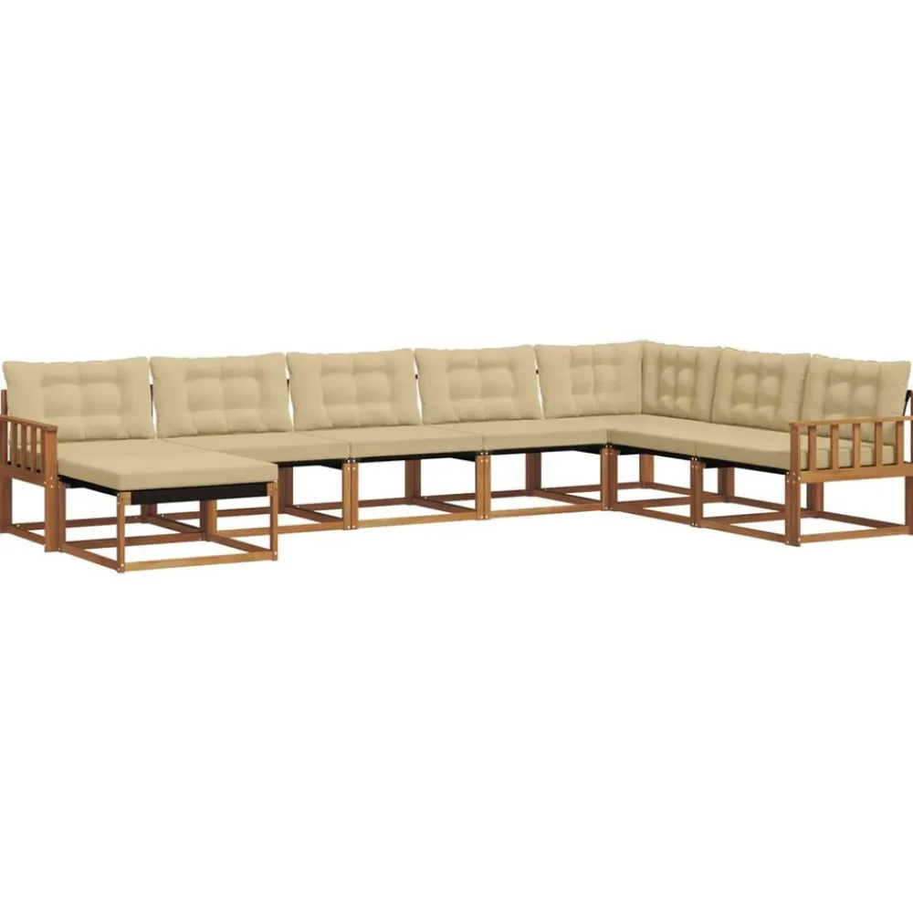 vidaXL Conjuntos De Muebles-Conjunto de sofás de exterior con cojín 8 pcs