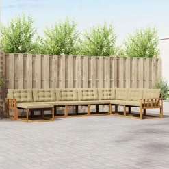 vidaXL Conjuntos De Muebles-Conjunto de sofás de exterior con cojín 8 pcs