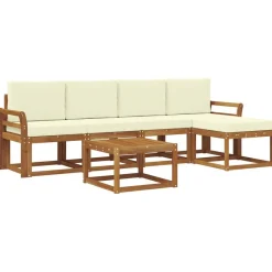 vidaXL Conjuntos De Muebles-Conjunto de sofás de exterior con cojín 6 pcs
