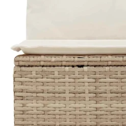 vidaXL Muebles De Jardín-Conjunto de sofás de jardín 10 pcs Beige ratán sintético