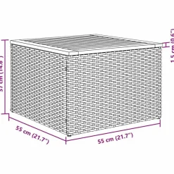 vidaXL Muebles De Jardín-Conjunto de sofás de jardín 10 pcs Beige ratán sintético