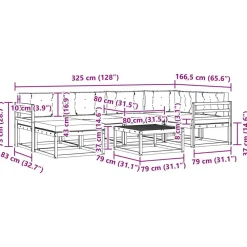 vidaXL Conjuntos De Muebles-Conjunto de sofás de exterior 7 pcs