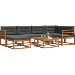 vidaXL Conjuntos De Muebles-Conjunto de sofás de exterior 7 pcs