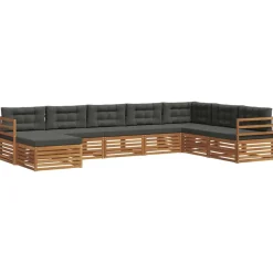 vidaXL Conjuntos De Muebles-Conjunto de sofás de exterior 8 pcs