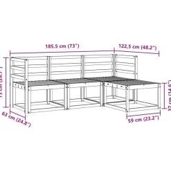 vidaXL Conjuntos De Muebles-Conjunto de sofás de exterior 4 pcs