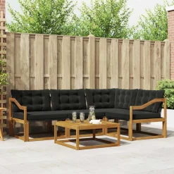 vidaXL Conjuntos De Muebles-Conjunto de sofás de exterior con cojín 5 pcs