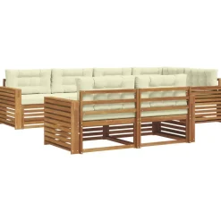 vidaXL Conjuntos De Muebles-Conjunto de sofás de exterior con cojín 7 pcs