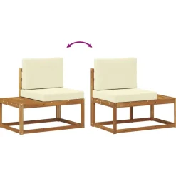 vidaXL Muebles De Jardín-Conjunto de sofás de exterior con cojín 5 Pieza