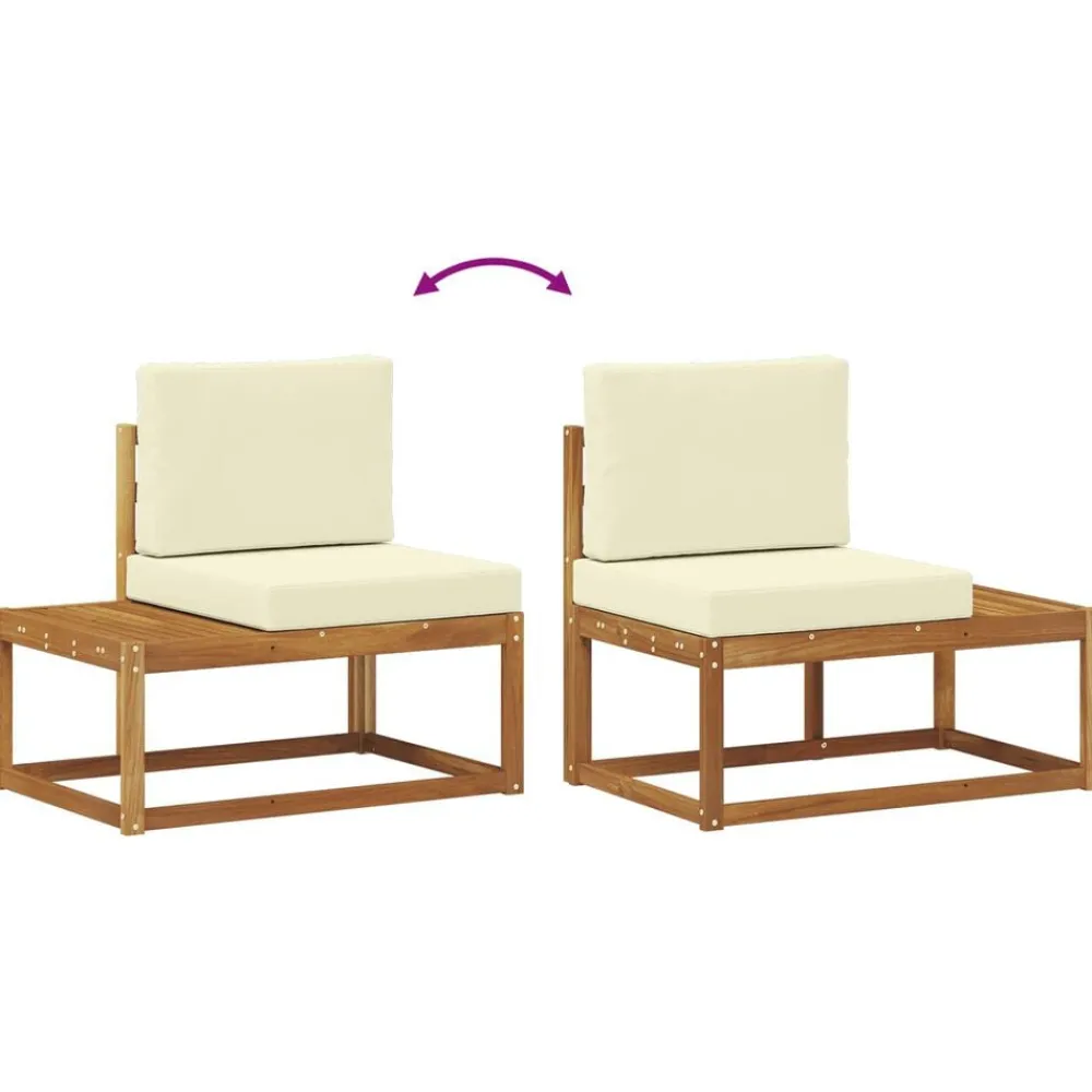 vidaXL Muebles De Jardín-Conjunto de sofás de exterior con cojín 5 Pieza