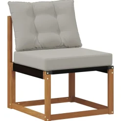 vidaXL Conjuntos De Muebles-Conjunto de sofás de exterior 7 pcs Gris Natural y Claro