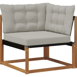 vidaXL Conjunto de sofás de exterior 7 pcs Gris Natural y Claro Gris claro y natural Outlet