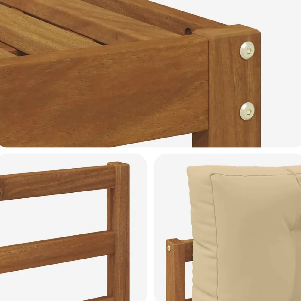 vidaXL Conjuntos De Muebles-Conjunto de sofás de exterior con cojín 10 pcs