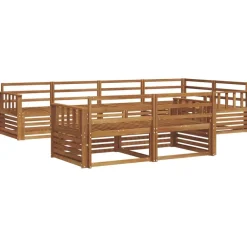 vidaXL Conjunto de sofás de exterior 7 pcs Natural Online