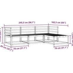 vidaXL Conjunto de sofás de exterior con cojín 4 pcs Natural y beige Discount