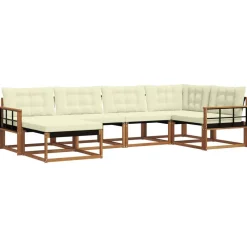 vidaXL Conjuntos De Muebles-Conjunto de sofás de exterior con cojín 6 pcs