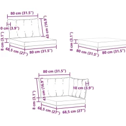vidaXL Conjuntos De Muebles-Conjunto de sofás de exterior con cojín 6 pcs