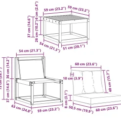 vidaXL Conjuntos De Muebles-Conjunto de sofás de exterior 9 pcs Gris Natural y Claro