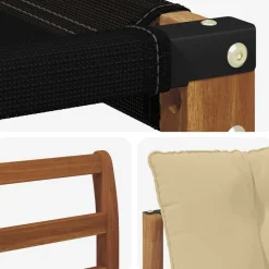 vidaXL Conjuntos De Muebles-Conjunto de sofás de exterior con cojín 6 pcs
