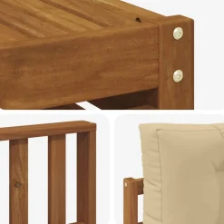 vidaXL Conjuntos De Muebles-Conjunto de sofás de exterior con cojín 9 pcs