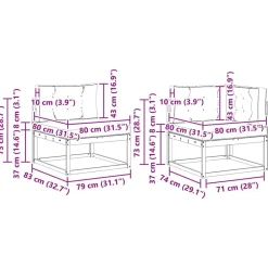 vidaXL Conjuntos De Muebles-Conjunto de sofás de exterior 8 pcs
