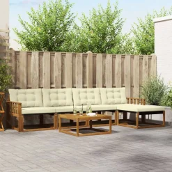 vidaXL Conjuntos De Muebles-Conjunto de sofás de exterior con cojín 6 pcs