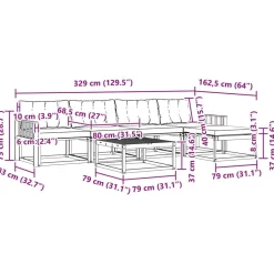 vidaXL Conjuntos De Muebles-Conjunto de sofás de exterior con cojín 6 pcs