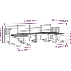 vidaXL Conjuntos De Muebles-Conjunto de sofás de exterior 6 pcs