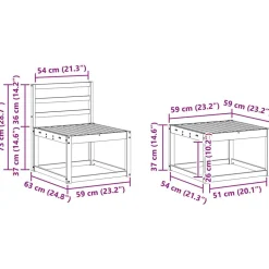 vidaXL Conjuntos De Muebles-Conjunto de sofás de exterior 6 pcs