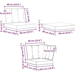 vidaXL Conjunto de sofás de exterior con cojín 8 pcs Natural y beige Best