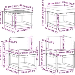 vidaXL Conjuntos De Muebles-Conjunto de sofás de exterior 8 pcs Gris Natural y Claro