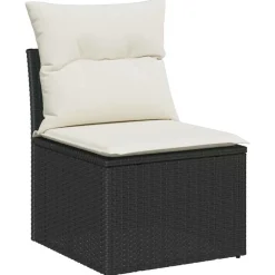 vidaXL Conjunto de sofás de jardín 5 pcs ratán sintético Negro y Online
