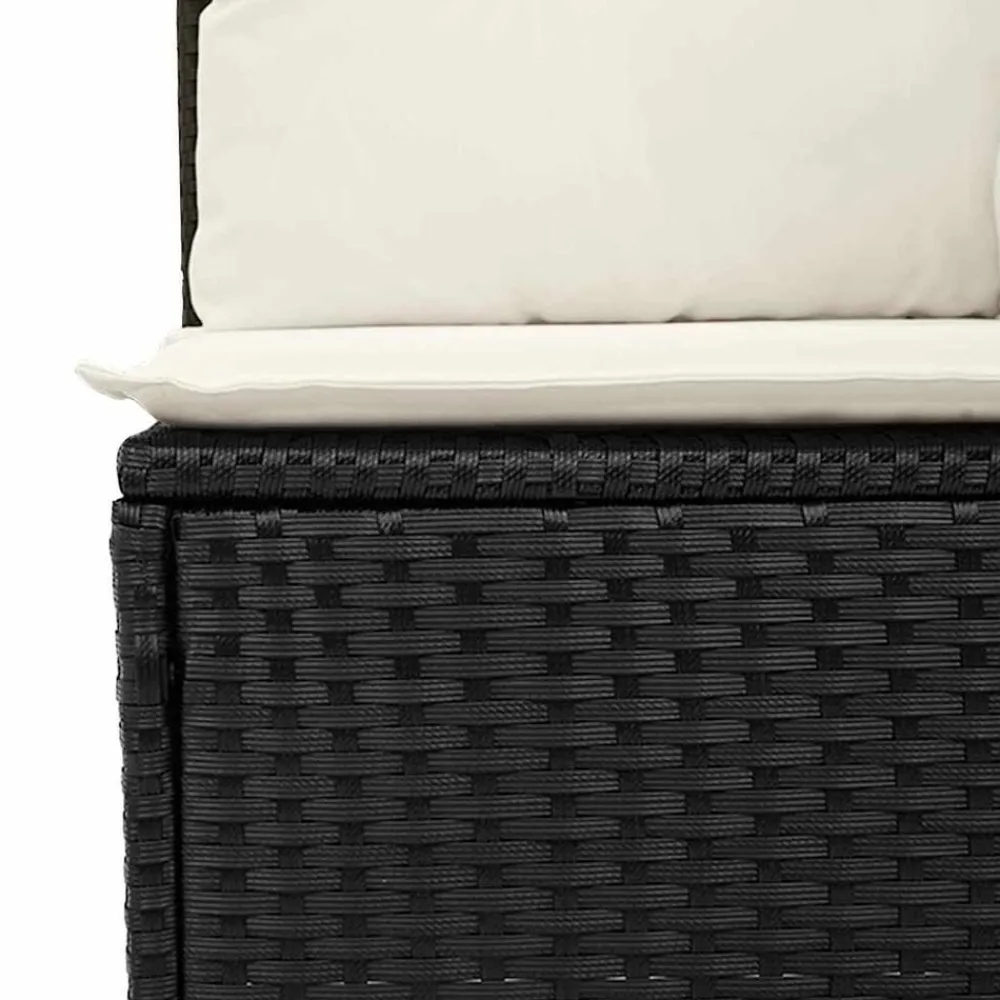 vidaXL Conjunto de sofás de jardín 5 pcs ratán sintético Negro y Online