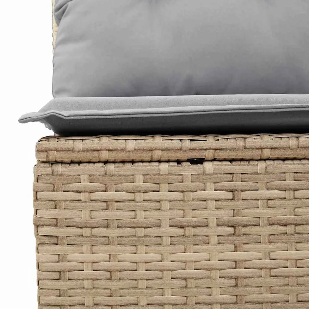 vidaXL Conjunto de sofás de jardín 8 pcs Poliratán beige y gris claro