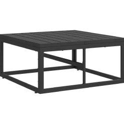 vidaXL Muebles De Jardín-Conjunto de sofás de jardín 13 pcs Negro Metal