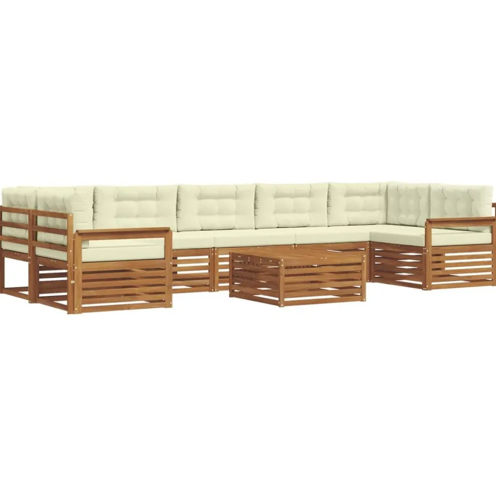 vidaXL Conjuntos De Muebles-Conjunto de sofás de exterior con cojín 8 pcs