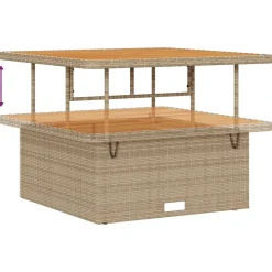 vidaXL Conjunto de sofás de jardín 9 pcs ratán sintético beige y crema Outlet