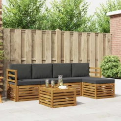vidaXL Conjuntos De Muebles-Conjunto de sofás de exterior 6 pcs