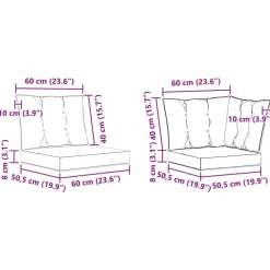 vidaXL Conjunto de sofás de exterior con cojín 7 pcs Natural y Crema Discount