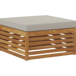 vidaXL Conjuntos De Muebles-Conjunto de sofás de exterior 5 pcs Gris Natural y Claro